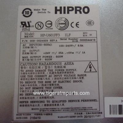 009-0024929 NCR 6625 600W 24V Fuente de alimentación Partes de máquinas de cajeros automáticos