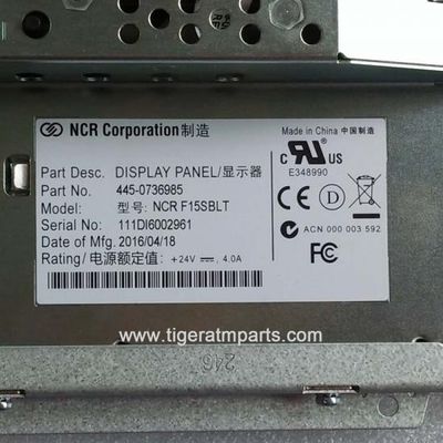 445-0736985 NCR 66XX Panel de pantalla LCD de 15 pulgadas Partes de máquinas ATM