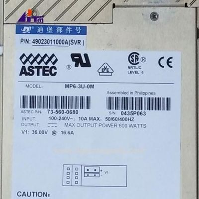 Las piezas de la máquina ATM Diebold BCRM Fuente de alimentación 600W 49023011000A