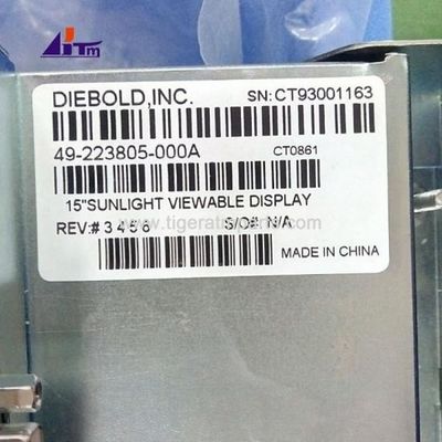 Las piezas de la máquina de cajero automático Diebold LCD 15 pulgadas luz solar visible pantalla 49223805000A